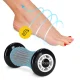 Masāžas rullis ar izciļņiem 4FIZJO Spike Roller 17 cm, pelēks-melns