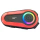 Motocikla ķiveres interkoms Q08 2X ar Bluetooth un RGB, melns