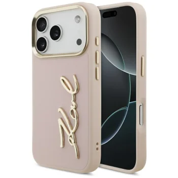 Чехол Karl Lagerfeld Karl Script Logo для iPhone 17 Pro, розовый