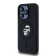 Karl Lagerfeld iPhone 15 Pro Case Silicone Karl & Choupette MagSafe, Black