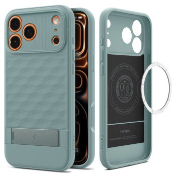 Spigen Parallax "S" MagSafe vāciņš iPhone 17 Pro Max telefonam - Zaļš | Phone Case Cover