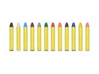 Face Painting Crayons Sticks Aquagrim for Kids (12 colors)