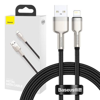Кабель USB - Lightning Baseus Cafule CALJK-A01 2.4A 1м Черный