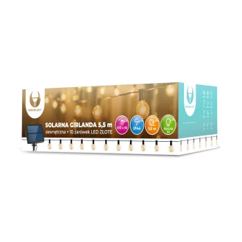 Forever Light SUNARI FLS-125 Solar LED Garland, 5.5m, Gold
