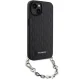 Karl Lagerfeld iPhone 14 vāciņš Saffiano Monogram Chain, melns
