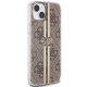 Guess iPhone 15 Plus vāciņš IML 4G Gold Stripe, brūns