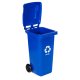 Multistore 3x120L Waste Bin Set, Blue/Green/Yellow