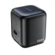 Galda lādētājs Acefast Z10 GaN 100W, ievelkams USB-C vads, TFT displejs, melns