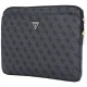 Guess Sleeve 4G rāvējslēdzēja kabatas Triangle Logo 14\" klēpjdatora soma - Melna | Zipper Pocket Laptop Bag Black