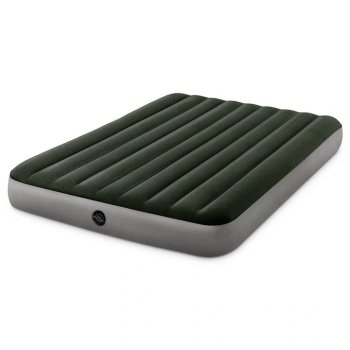 Двухместный надувной матрас Intex 64779 с насосом 203x152 см, зеленый