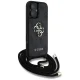 Guess 4G Big Logo Cord Strap Crossbody Vāciņš iPhone 16 Plus Melns