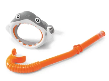 Niršanas komplekts bērniem INTEX Shark maska + elpošanas caurule 55944, pelēks
