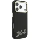 Karl Lagerfeld Grained Resin Signature Logo MagSafe vāciņš iPhone 18 Pro Max / 17 Pro Max, melns