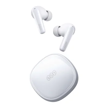 Bezvadu austiņas QCY T13X TWS Bluetooth 5.3 IPX5 ENC, baltas