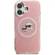 Чехол Karl Lagerfeld IML Glitter Karl & Choupette Heads MagSafe для iPhone 16, розовый