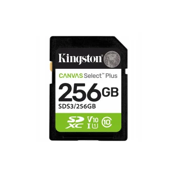 Карта памяти Kingston Canvas Select Plus Gen3 SDXC 256 ГБ 150МБ/с UHS-I U1 V10 C10