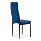Samta ēdamistabas krēsli ar profilētu atzveltni 4 gab. komplekts, zils