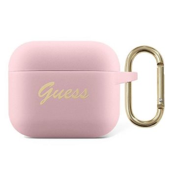 Guess Чехол для AirPods 3 Силиконовый Vintage Розовый