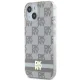 DKNY iPhone 15 Plus vāciņš IML Checkered Mono Pattern MagSafe, bēšs