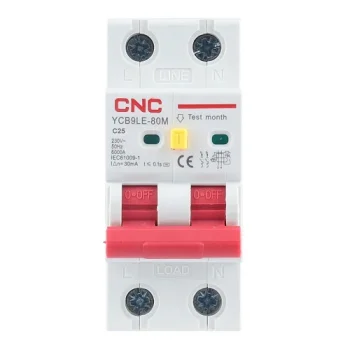 Дифференциальный автомат RCBO, 2P, 25A, тип C, 30mA, 6kA