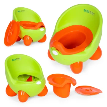 Детский горшок Ecotoys со съемной чашей, зеленый