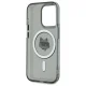 Karl Lagerfeld iPhone 15 Pro vāciņš IML Metal Choupette Head MagSafe, melns