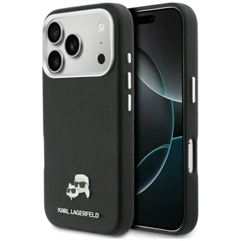 Karl Lagerfeld vāciņš iPhone 17 Pro Max MagSafe, Melns
