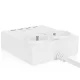 Plakans pagarinātājs ar USB Huslog EMX-190124, 2 rozetes, 1.5m vads, balts