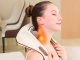 Wireless Neck and Shoulder Massager with Heating Function, White/Brown