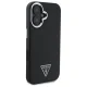 Guess iPhone 16 Plus vāciņš Grained Triangle MagSafe, melns