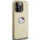 Hello Kitty iPhone 15 Pro Max vāciņš Leather Kitty Head MagSafe, zeltains