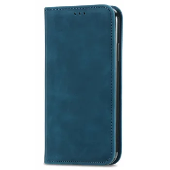 Google Pixel 6a Vintage Leather Skin-Touch Magnetic Case Book Cover, Blue | Чехол для Телефона...