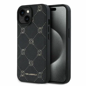 Чехол Karl Lagerfeld для iPhone 15 MagSafe Karl Heads, черный