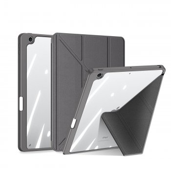 Dux Ducis Magi Case For iPad 10.2 '' 2021/2020/2019 Smart Cover With Stand And Storage For Apple Pencil Gray
