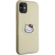 Hello Kitty iPhone 11 / XR vāciņš Leather Kitty Head MagSafe, zeltains