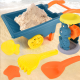Bakalu Sand Play Set with Wheelbarrow and Accessories, 6 Pcs, Orange