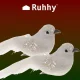 Елочные украшения Птички на клипсе 2 шт., белые, Ruhhy 22338