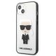 Karl Lagerfeld iPhone 13 mini vāciņš Ikonik Karl, caurspīdīgs