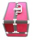 Kosmētikas Piederumu Koferis Soma Organaizers - 25x17x17cm, Rozā | Makeup Case Box Cosmetic Bag Organizer