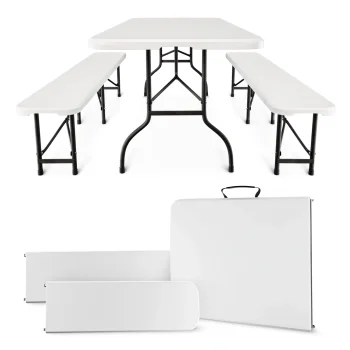 Складной набор для пикника Mountain Goat стол 180x74 см + 2 скамьи, белый