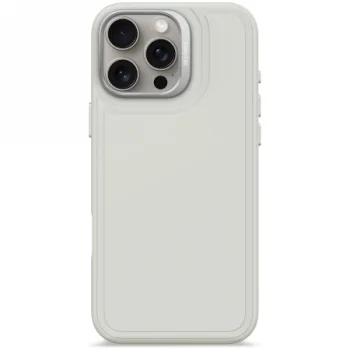 Decoded AntiMicrobial Silicone Stacks Backcover Case with MagSafe  iPhone 16 Pro Max - Gray
