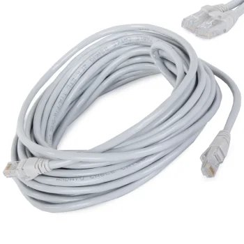 Cat6 LAN Ethernet UTP kabelis ar RJ45 savienotājiem 10 m pelēks