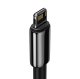 Кабель USB - Lightning Baseus Tungsten Gold 2.4A 2м Черный