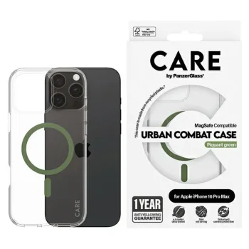 PanzerGlass iPhone 16 Pro Max vāciņš CARE Flagship MagSafe, zaļš