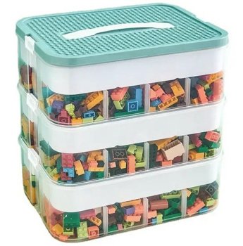 Коробка-контейнер для блоков LEGO, 3 уровня