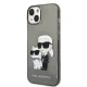 Karl Lagerfeld Glitter Karl&Choupette vāciņš iPhone 14 Plus - melns