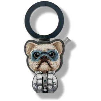 Nimmy Cool&Cute 2.0 Dog magnētiskais piekariņš un statīvs, melns