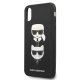 Apple iPhone Xs Max 6.5\'\' Karl Lagerfeld Saffiano Karl&Choupette Head Case Cover, Black | Telefona Maciņš Vāks...