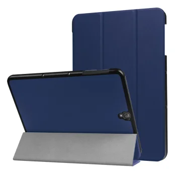 Samsung Galaxy Tab S3 9.7" (T820/T825) Trifold Stand PU Leather Hard Protective Cover Case, Blue | Чехол...