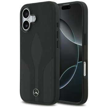 Mercedes iPhone 17 Case Leather The Move MagSafe, Black